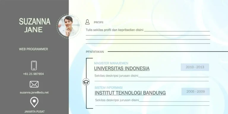 Download Contoh CV Doc Word Gratis