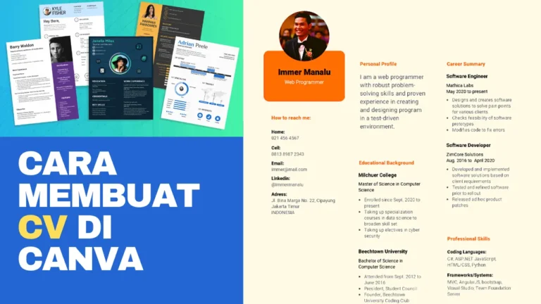 Cara Membuat CV Gratis di Canva