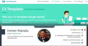 Cara membuat cv gratis di novoresume featured